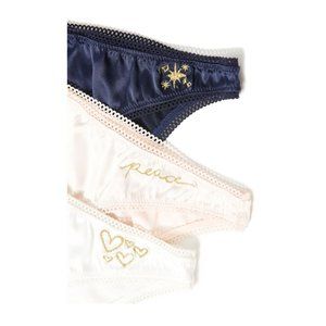 FREE PEOPLE 3-Pack Peace of My Heart Panties